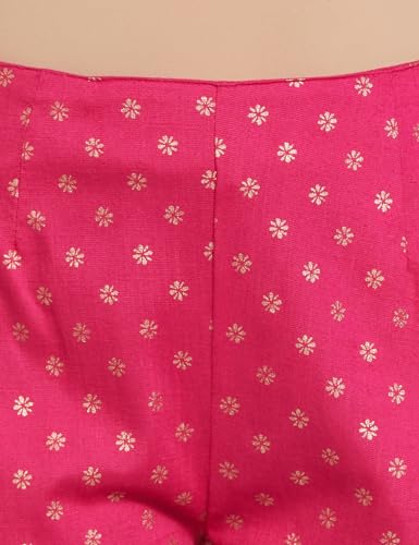 Image of BIBA Women Viscose Regular Printed Pants