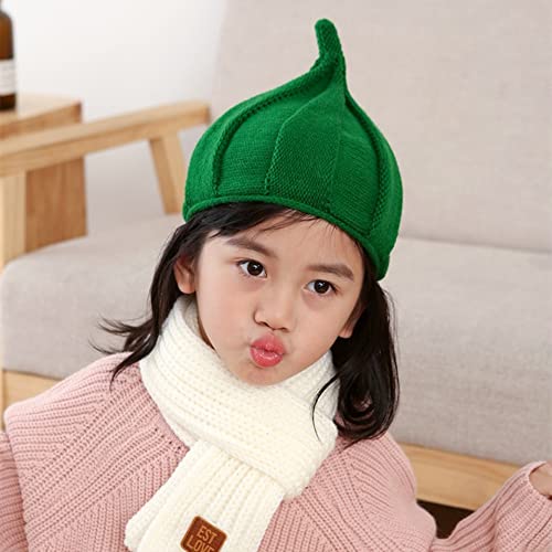 JIAHG Winter Toddler Kids Knit Pointed Hat Slouchy Infants Skull Cap Warm Knitted Beanie for Baby Boys Girls Ages 1-5Y3