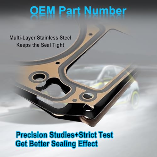 Image of 2PCS MLS Cylinder Multi Layer Head Gasket 12589226 for LS1 /LS6 V8 4.8L 5.3L 5.7 Liter Engines, for 2002-2015 Chevrolet /Buick /GMC /Pontiac /Hummer /Cadillac /Saab, 12498544 98544