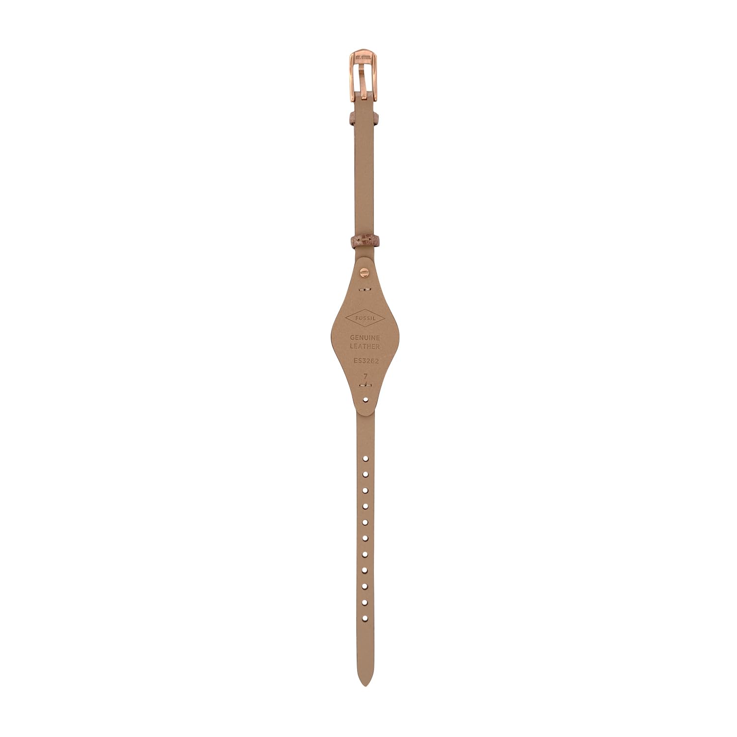 Fossil Bracelet de Montre pour Femmes 8mm, Cuir Beige, Bande de Rechange Originale pour ES3262