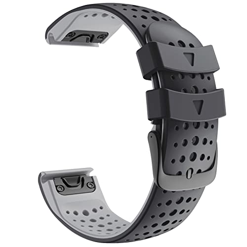 Bracelet silicone 22mm pour Garmin Fenix 5 finition durable et boucle acier