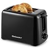 Elite Gourmet 2-Slice Cool Touch Toaster – 6 Browning Levels, Extra Wide 1.25” Slots for Bagels & Thick Bread, Cancel Function, Compact, ETL Certified, Black
