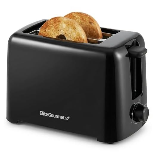 Elite Gourmet ECT1027B Cool Touch Toaster with 6 Temperature Settings & Extra Wide 1.25" Slots for Bagels, Waffles, Specialty Breads, Puff Pastry, Snacks, ETL Certified, 2 Slices, Black