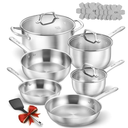 Image of KOCH SYSTEME CS Stainless Steel Cookware Set 17 Piece with Triply Base