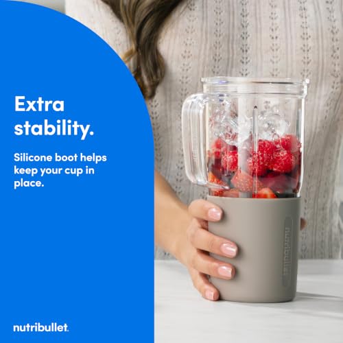 nutribullet Turbo Tumbler Edition, Personal Blender For Smoothies & Frozen Drinks, 24 Ounce Tumbler with boot, 32 Ounce Cup, Travel & To-Go Lids, 1000 Watt, Dune Beige, NB30400DB - image 8