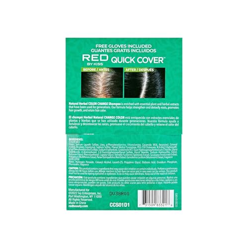 Red by Kiss Color Change Shampoo 3 pzas Natural Black miniatura 2