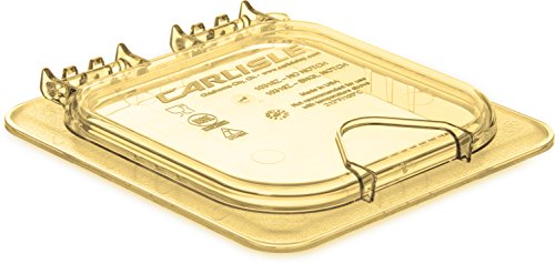 Carlisle 10518Z13 StorPlus EZ® Access - Tapa de alta temperatura con asa, universal, tamaño sexto, color ámbar (6 unidades)