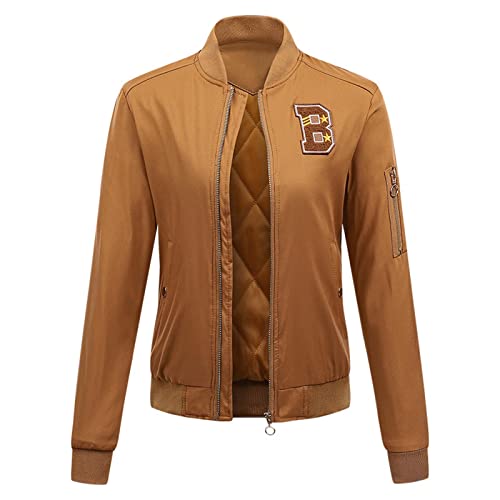 BuzkiK Damen Jacke Sommer Modern Kurze Jacken Damen Bomberjacke Kurzjacke...