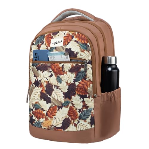 Image of F Gear Arashi Black 35L School Backpack|4 Compartments, 1 Front Pocket & water Bottle Holders|Laptop Sleeve|Ergonomic, Lightweight & Durable Design|Ideal for School, College, Work, Travel & Daily Use