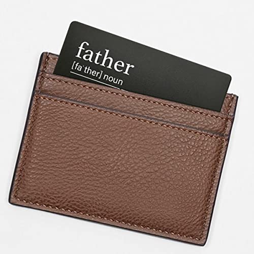 Father Definition, Wallet Insert for Father, Dad Gifts, Engraved Wallet Card, Fathers Day Card for Dad from Son or Daughter, Gift for Dad, Father, Step Dad (Black)3