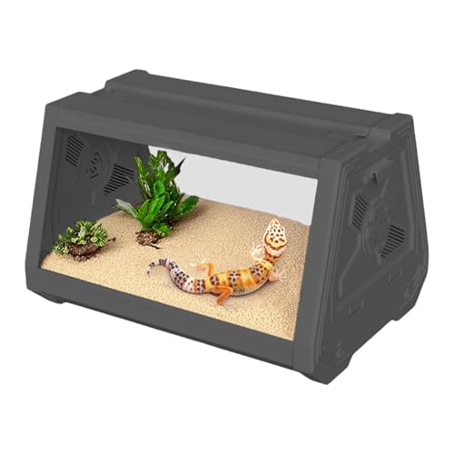 Terrario para reptiles trapezoidal con diseño transpirable y campo visual expandido 8