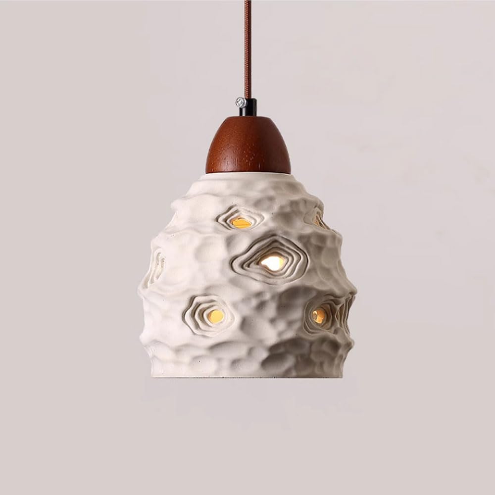 Luminaire réglable en hauteur au fini ciment créatif simple pour intérieur épuré