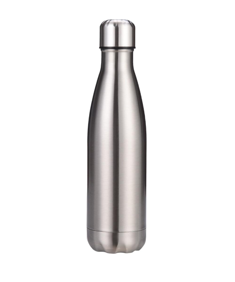 500ml Insulated Water Bottle - Metal Water Bottle 500ml - Stainless Steel Reusable Leak Proof Cool Flask - BPA Free Thermal Vacuum Bottle Cool Water Bottles for Work, Gym, School - Silver — image 1