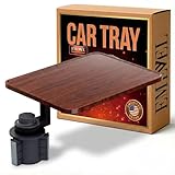 EMEVEL - 360° Rotating Wood Car Tray – Adjustable Car Desk & Car Table Tray, Cup Holder Table Fits Any Vehicle, Portable Table for Eating, Laptop, Travel, Work, Drive Thru Tray, Car Laptop Mount