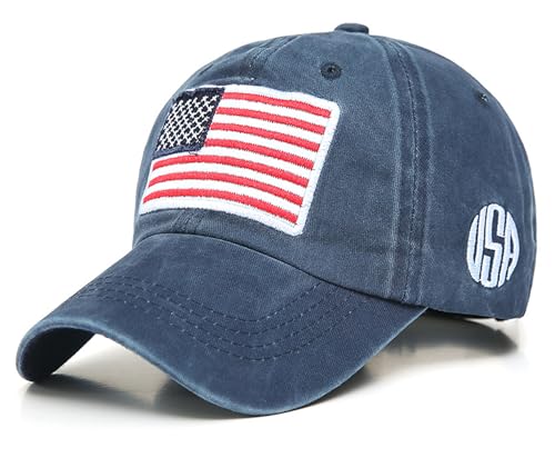 Image of American-Flag Baseball Cap for Men Women USA Pentagram Sun Hat