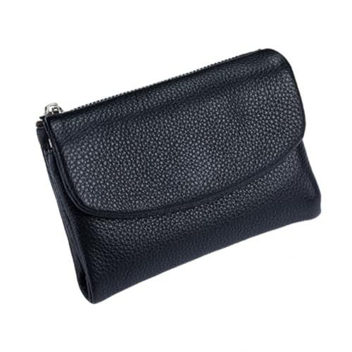 2025 New Joyfullygo Wallet, Relevantk Womens Soft Small Wallet, Unisex Pebble Leather Wallets, Full Grain Wallets Can Hold Coins, Compact Bifold Pocket Purse (Black)