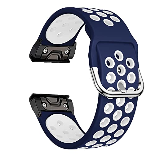 Correa de silicona de 26 mm para Garmin Fenix 5X resistente y de tacto suave 5