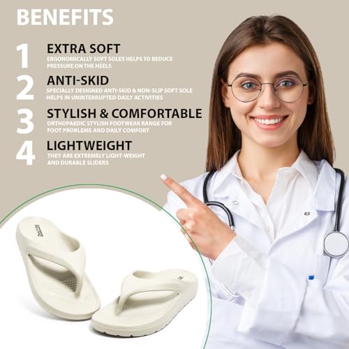 Image of DOCTOR HEALTH SUPER SOFT Floats women soft slippers with mild acupressure | Comfortable, stylish, and bright colorful flip flops | Lab tested Cushion and Bounce | Cushioned Footwear