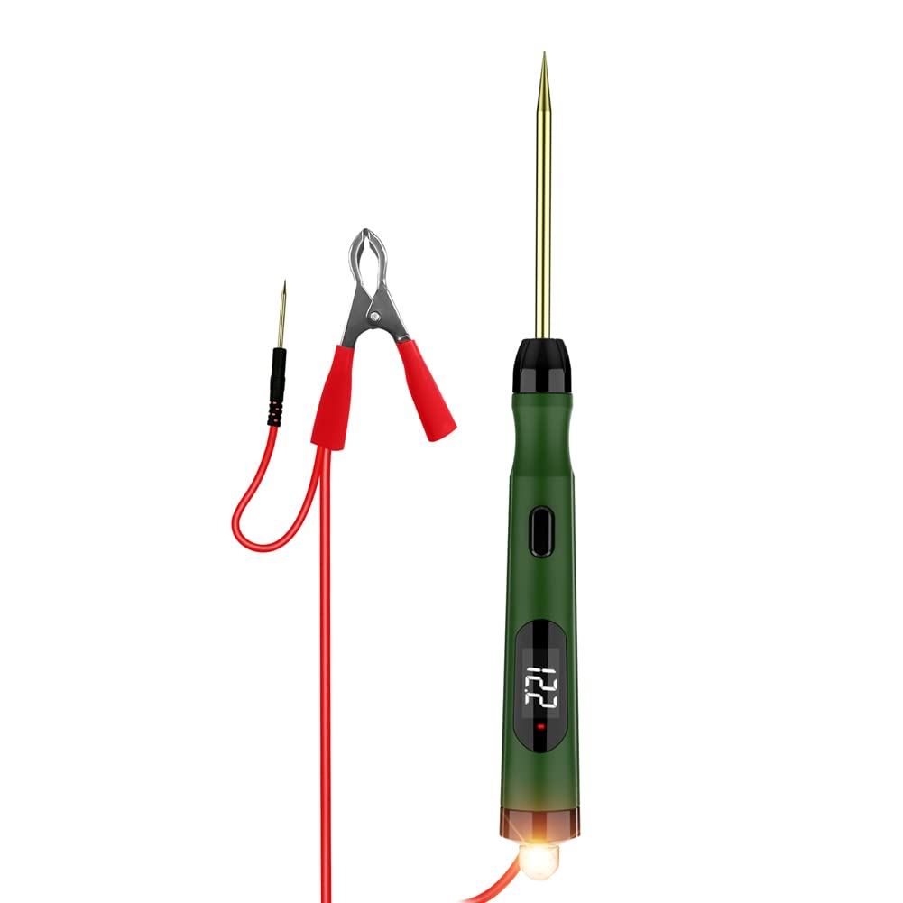 Rokie Handheld Portable Digital Display Car Diagnostic Tools Probe Pencil Detector Home Auto Repairs Ahop Multi-function Circuit Test Pen with Bulbs Positive Negative Identification Fuse Circuit Mot