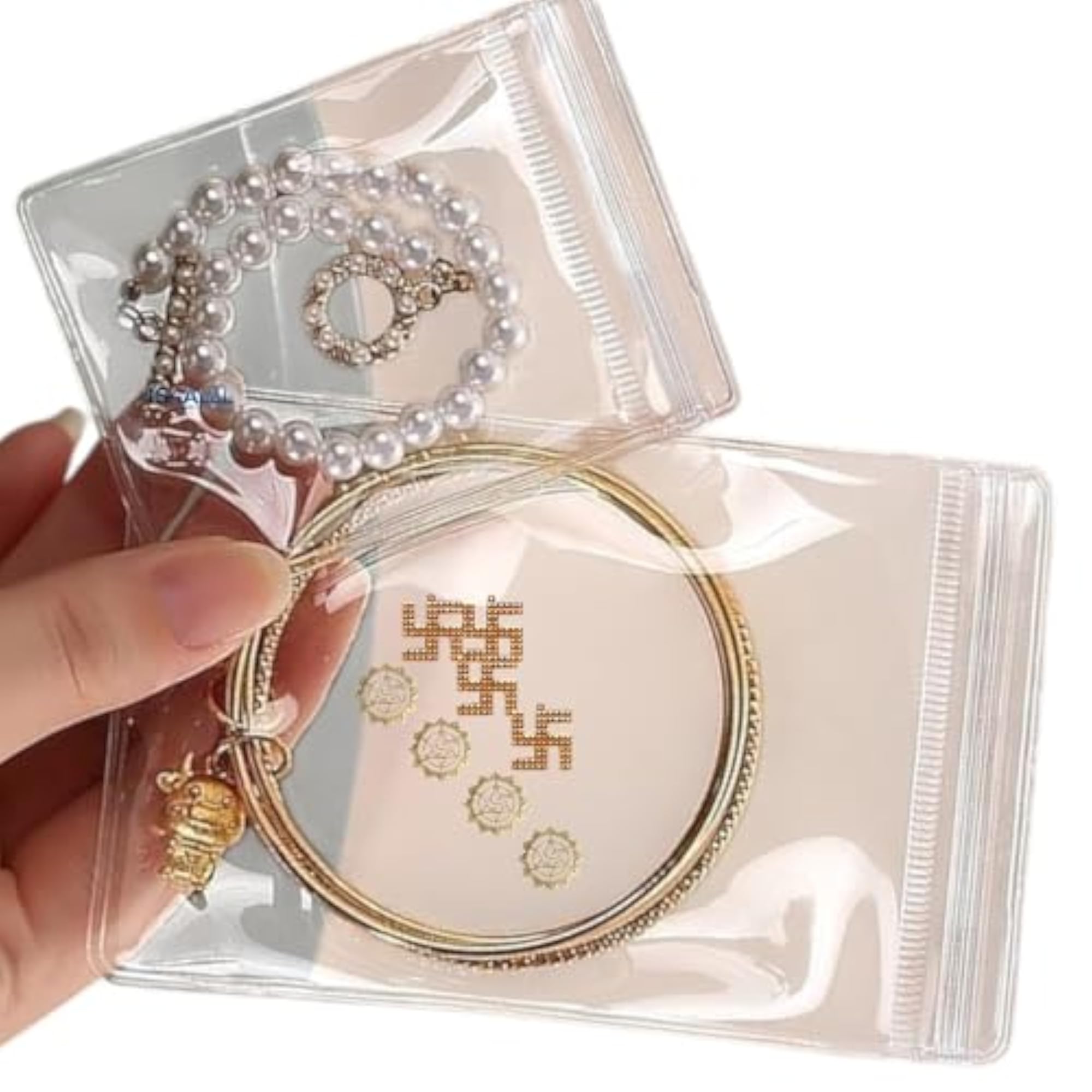 100 Pcs Clear Zip Lock Storage Pouches for Jewellery, Rings & Earrings