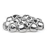 Suwimut 300 Pack Jingle Bells, 1 Inch Large Metal Craft Bells Bulk, Cheerful Sound Silver Jingle Bells for Wreath, Christmas, Party, DIY Projects, Home Decoration