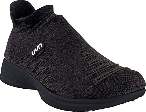 MERINO INSIDE UYN Lady X-Cross Shoes Sole, Scarpe Running Donna, Optical Black/Black, 35 EU