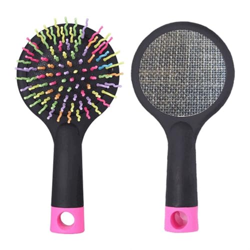 Brosse à cheveux démêlant base coussin anti-casse doublure jean