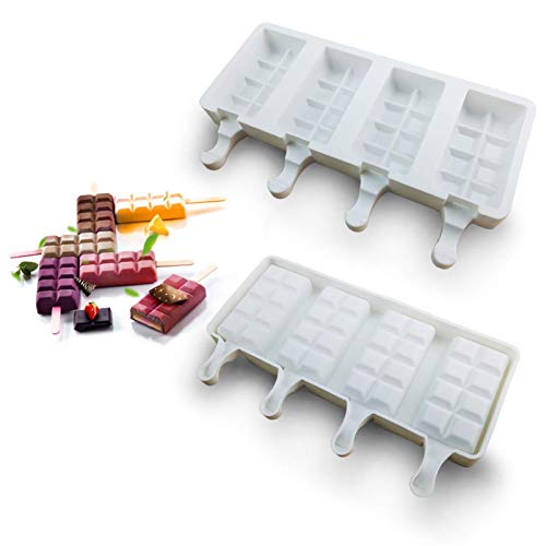 AAFLY Lot de moules à glace en silicone réutilisables en forme de chocolat, moule à glace carré, sans BPA, durable Cover