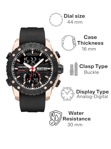 Image of Kenneth Cole Reaction Black Dial Men's Watch - KRWGP0069704
