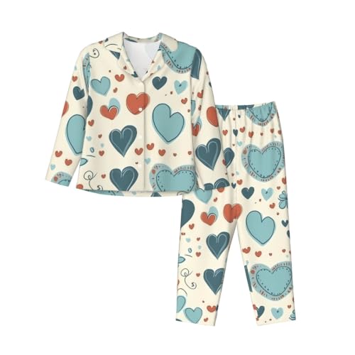 Pyjama anti-irritation noir femme ensemble doux boutonné manches longues
