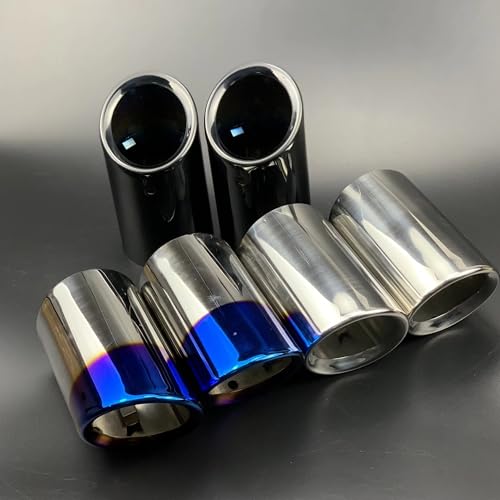 Embout échappement en acier finition bleu C Type pour Passat CC