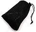 6pcs Nylon Mesh Drawstring Bag Pouches for Mini Stuff Cellphone Mp3 9x14cm (3.5x5.5 Inch) (Black)