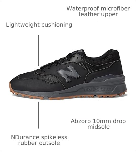 Image of New Balance Mens 997 Sl Skate Shoe, Black /Grey, 13 X-Wide US