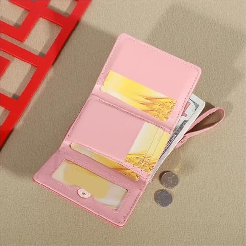 Wallets Women's Wallets Coin Purse, Trifold Card Holder, Multi Card Slots Wallet for Change，Credit Card(Dark Pink)4