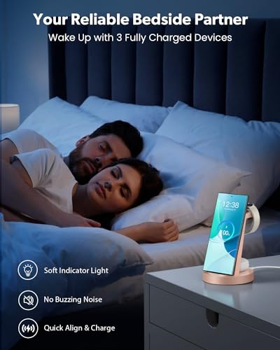 Image of Wireless Charger for Samsung: 3 in 1 Wireless Charging Station for Samsung Galaxy Watch 8 7 6 5 4 3 Pro Classic Galaxy Buds - Charger Dock Stand for S26 S25 S24 Ultra S23 S22 S21 Note Z Fold Android