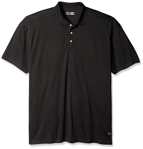 Callaway Men's Big & Tall Golf Performance Short Sleeve Polo Shirt, Black, XX-Large Tall, XXL Tall - Image 3