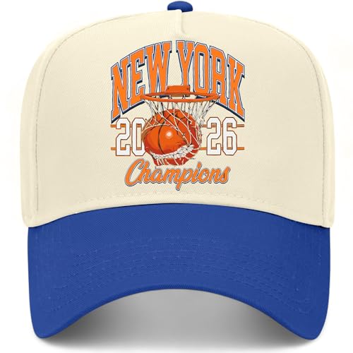 New York Basketball 2026 Champions Hat (Bite) (US Alpha One Size Royal/Natural)
