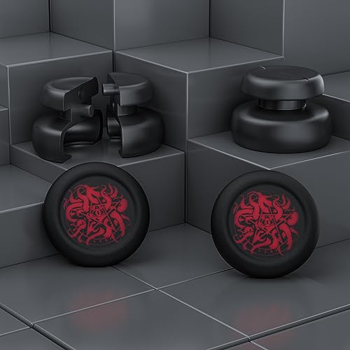Image of PlayRealm NO FALLING OFF Thumbstick Extender & Silicone Grip Cover 2 Sets for Xbox Series X /S & Xbox One S /X Controller(CthulhuII Red)