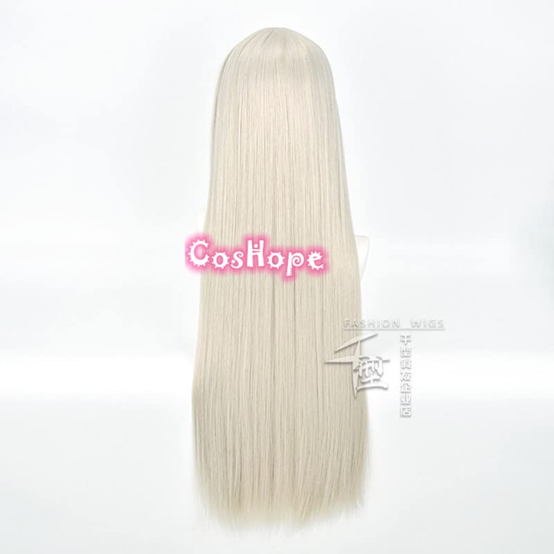 Miniatura 4 de Peluca de cosplay Ririka Momobami Cosplay Kakegurui Cosplay Mujer 31.5in de largo, peluca color beige lacio Cosplay Cosplay Anime Cosplay Pelucas