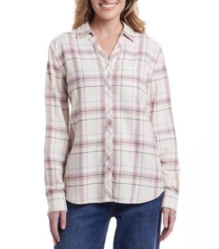 Weatherproof Vintage Women's Long Sleeve Button Down Flannel Shirt