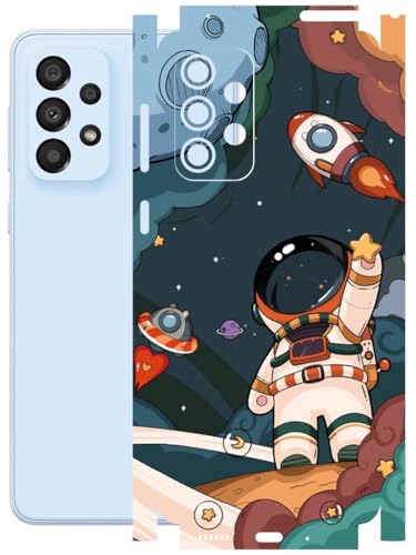 Image of AtOdds - Full Body Back Screen Guard Protector Film - Lamination Wrap Skin Sticker Compatible with Samsung Galaxy A33 (5G) | Scratchproof Matte Finish (Space)
