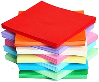 100PCS Origami Paper for Kid, 6x6 inches, 20 Vivid Colored Folding Paper, Double Sided Origami Squares