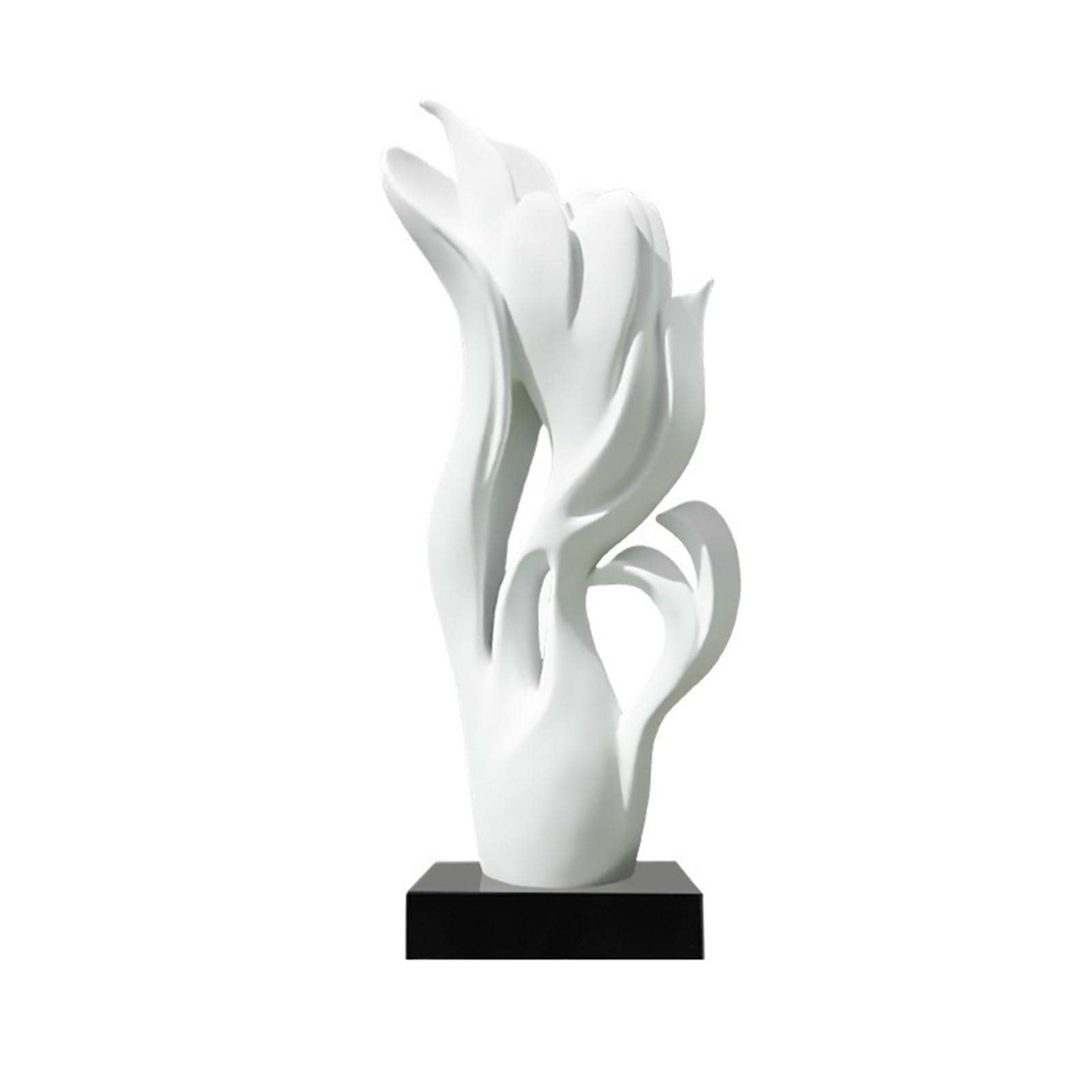 XYJIAOU2026 Desktop Figurines Abstract Art Fiberglass Housewarming Gift White Decorative Living Room Entryway Décor