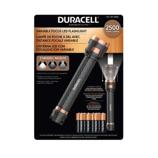 Duracell 2500 Lumens Variable Focus LED Flashlight w/AA Batteries