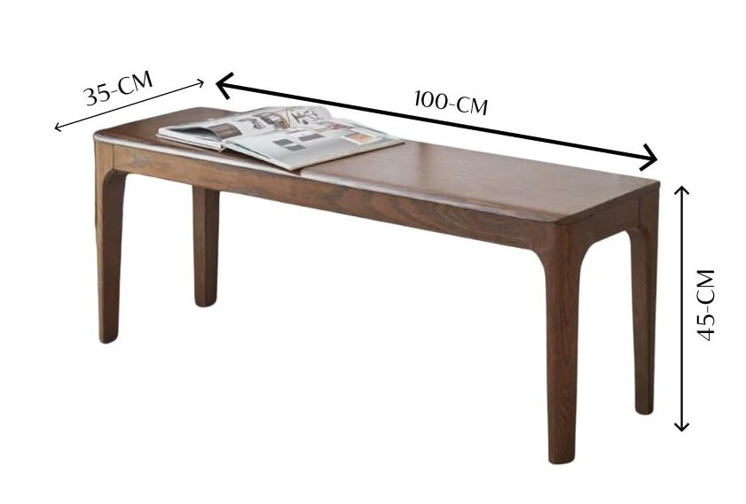 Runam Woods Premium Seating Bench for Home and Office - 100-cm Solid Wood Indoor-Outdoor Multi-Purpose Bench for Dining, Entrance, and Shoe Changing 4