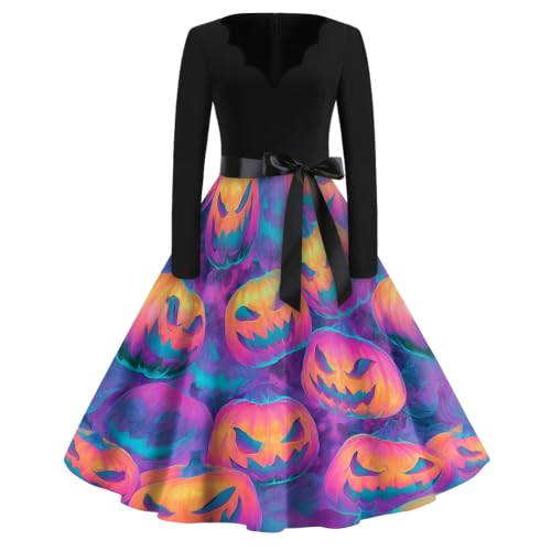 Vestido Retro de Textura Suave con Falda Evasé Elegante