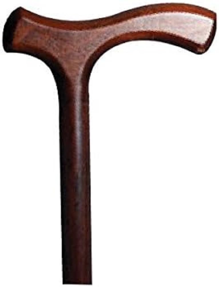 Queralto Brown Walking Stick with T-Handle in Beech Wood