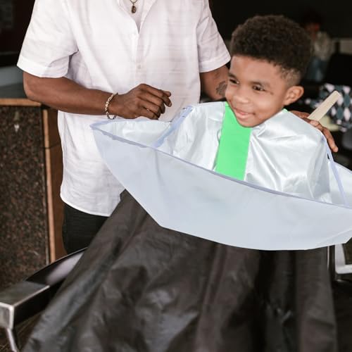 Capa para cortar cabello Baluue tamaño mediano con panel frontal verde miniatura 5