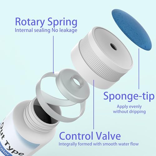 Minoxidil Applicator,Sponge-tip Plastic Leakproof Empty Bottles Applicator,Apply evenly without dripping,Rodillo Para Minoxidil,50ML,2 pack3