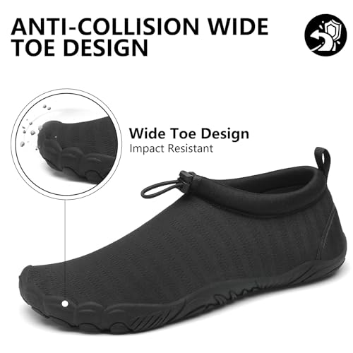 Mishansha Womens Mens Water Swim Shoes Wide Toe Box Barefoot Shoes US Size 5.5-13.5 Women / 3-11.5 Men2